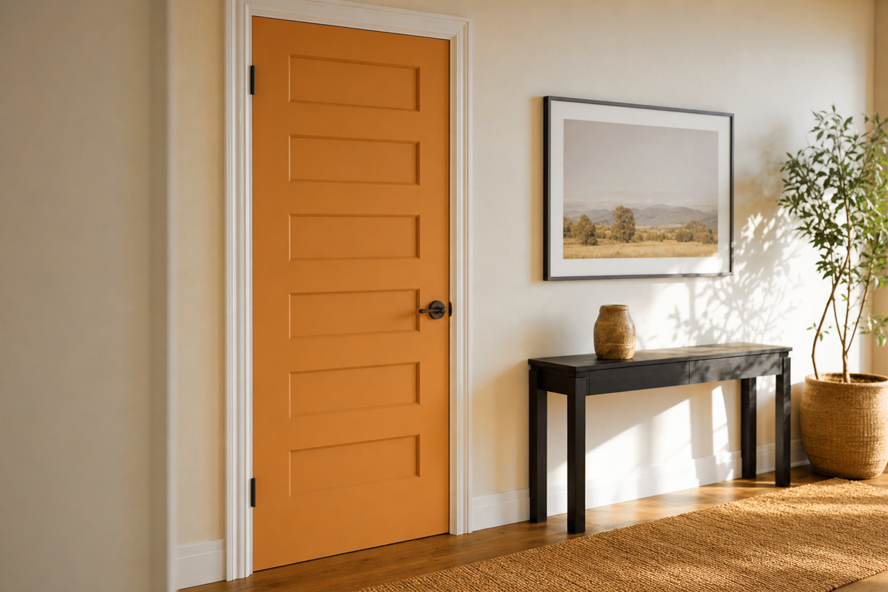 Dried by Benjamin Moore on interior-doors