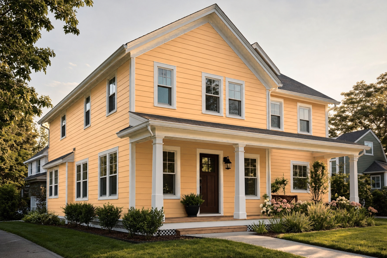 Golden by Benjamin Moore on exterior