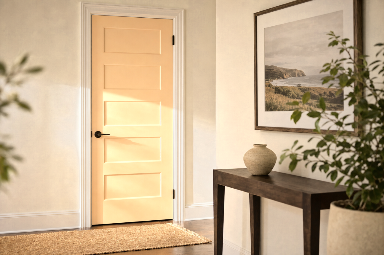 Manila by Benjamin Moore on interior-doors