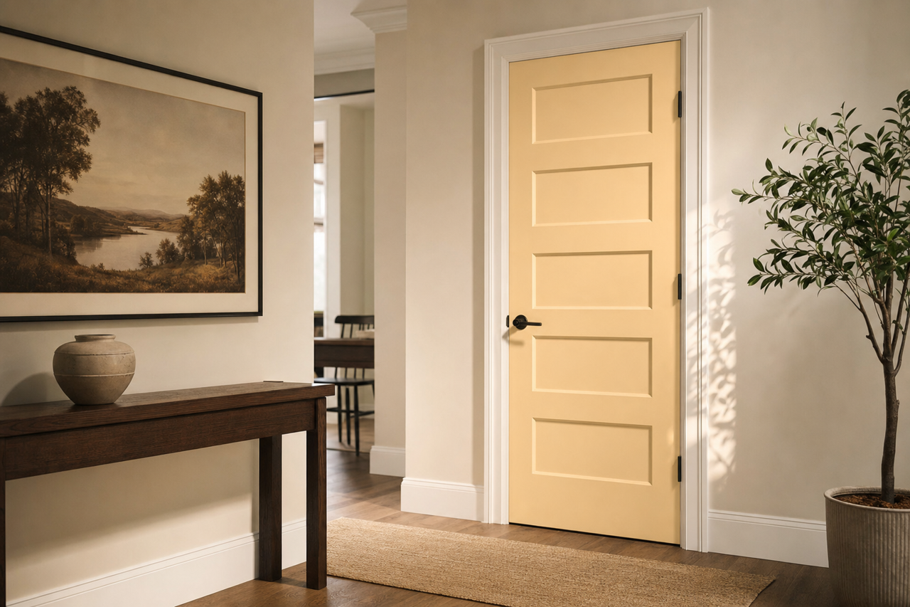 Cream by Benjamin Moore on interior-doors