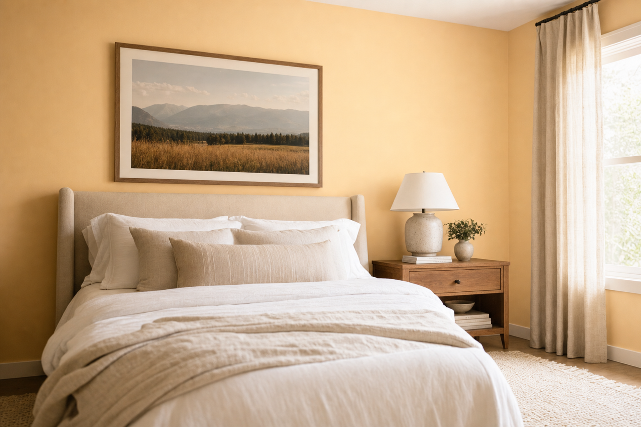 Cream by Benjamin Moore on interiors