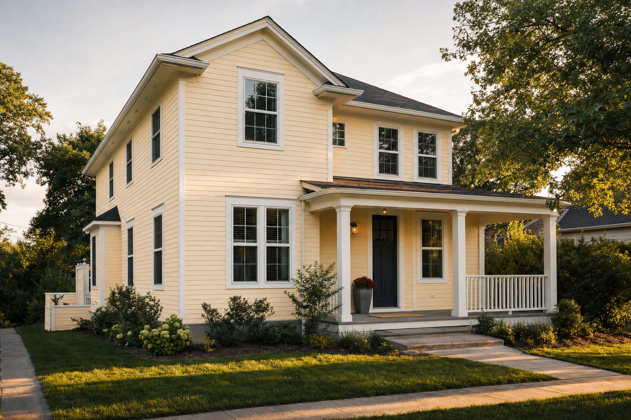 White by Benjamin Moore on exterior