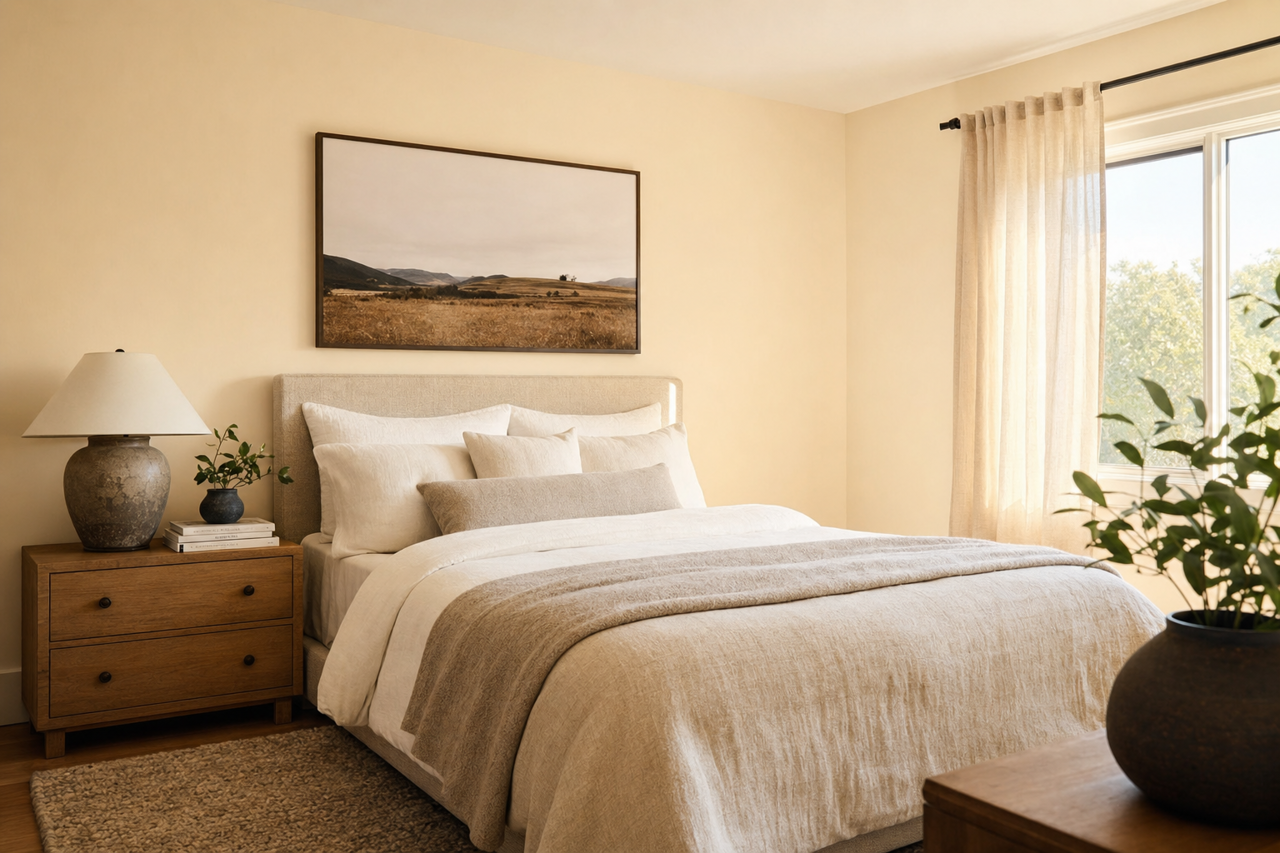 White by Benjamin Moore on interiors