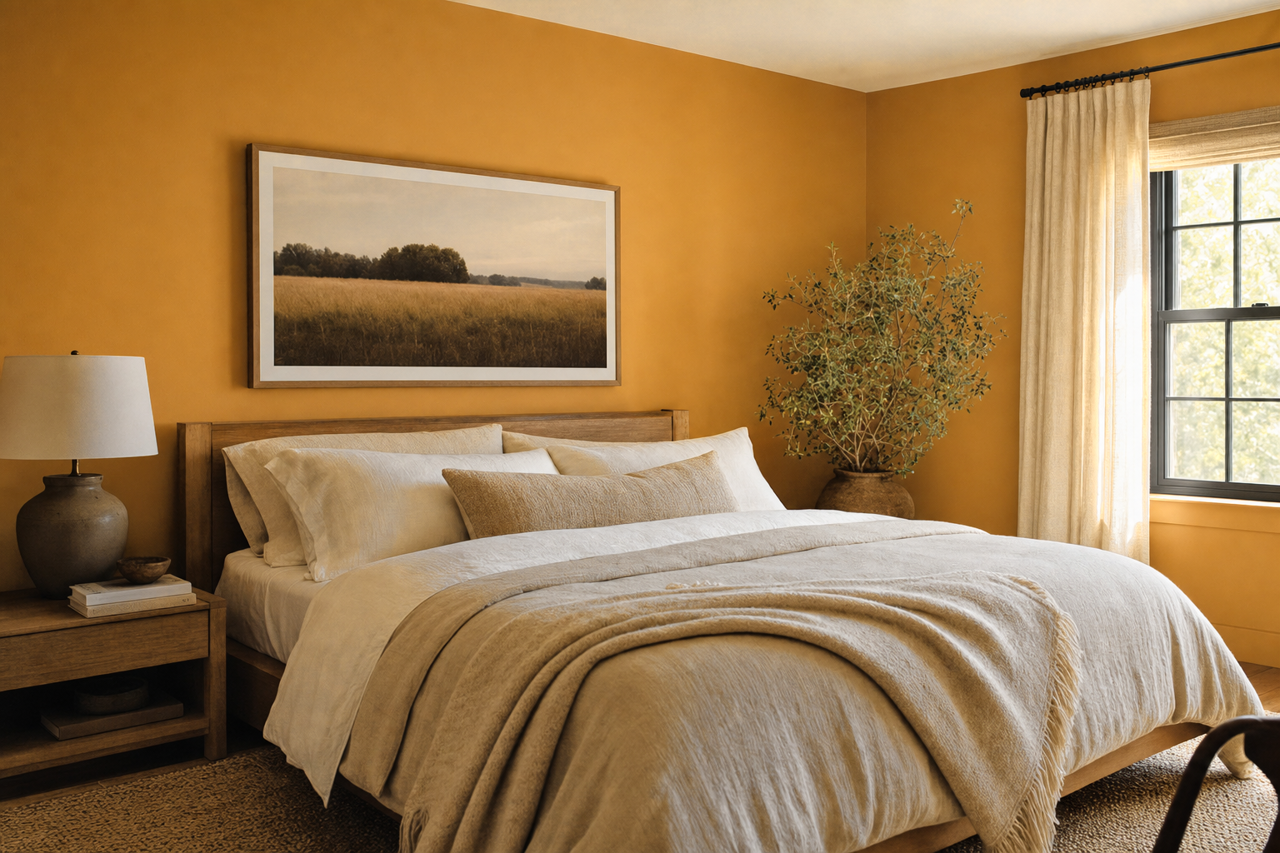 Turmeric by Benjamin Moore on interiors