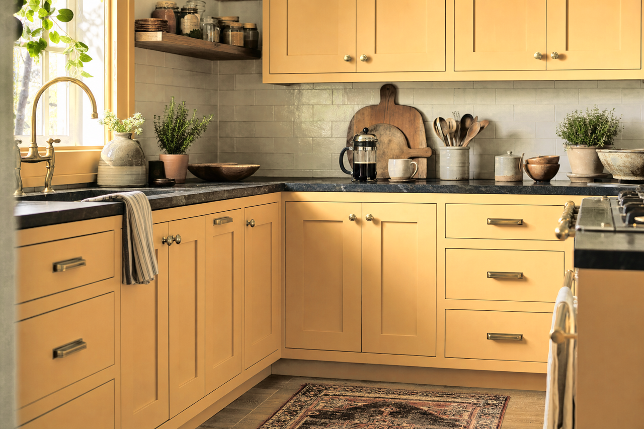Roasted by Benjamin Moore on cabinets