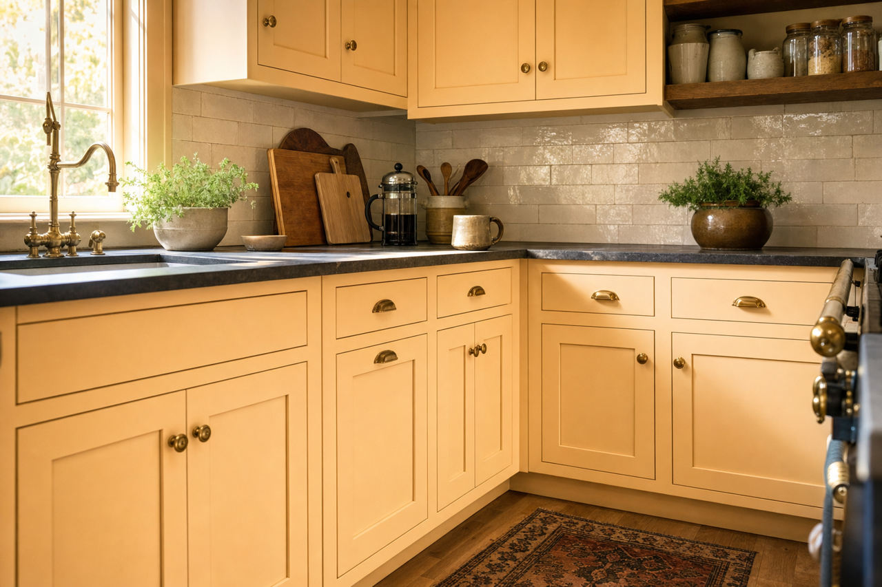 Kansas by Benjamin Moore on cabinets
