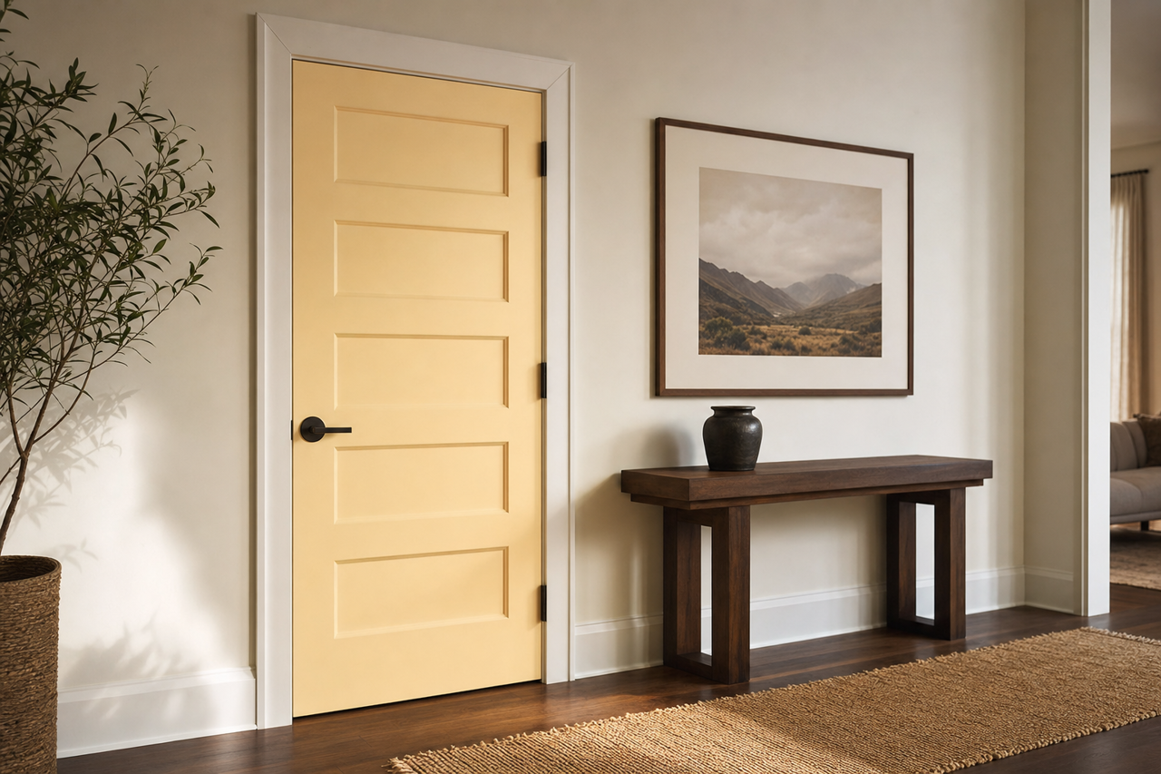 Sugar by Benjamin Moore on interior-doors