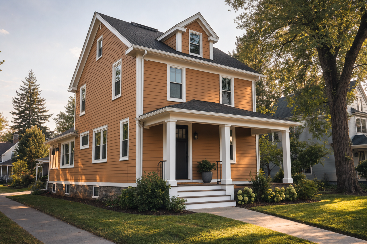 Tawny by Benjamin Moore on exterior