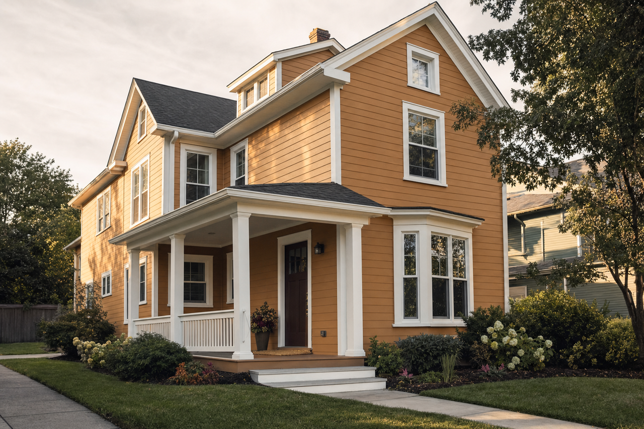 Dark by Benjamin Moore on exterior