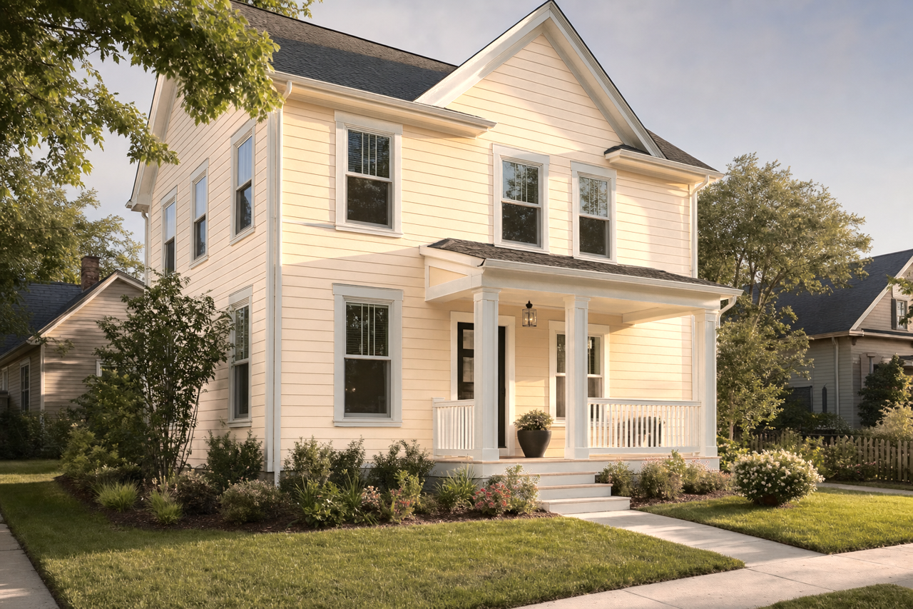 Yellow by Benjamin Moore on exterior