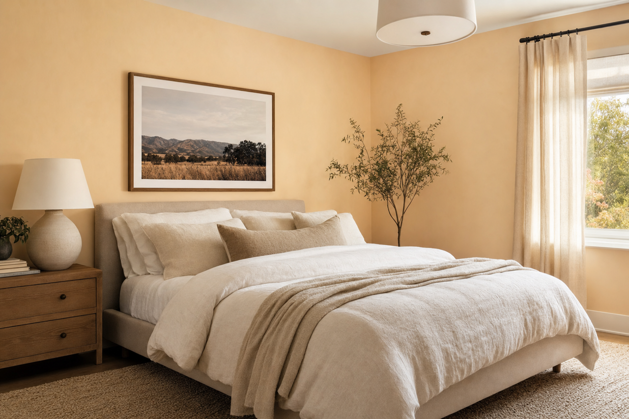 Hazelnut by Benjamin Moore on interiors