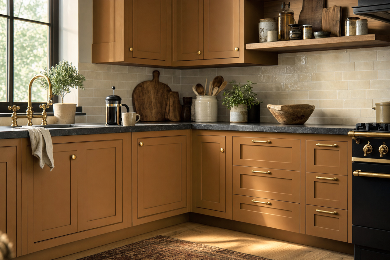Desert by Benjamin Moore on cabinets