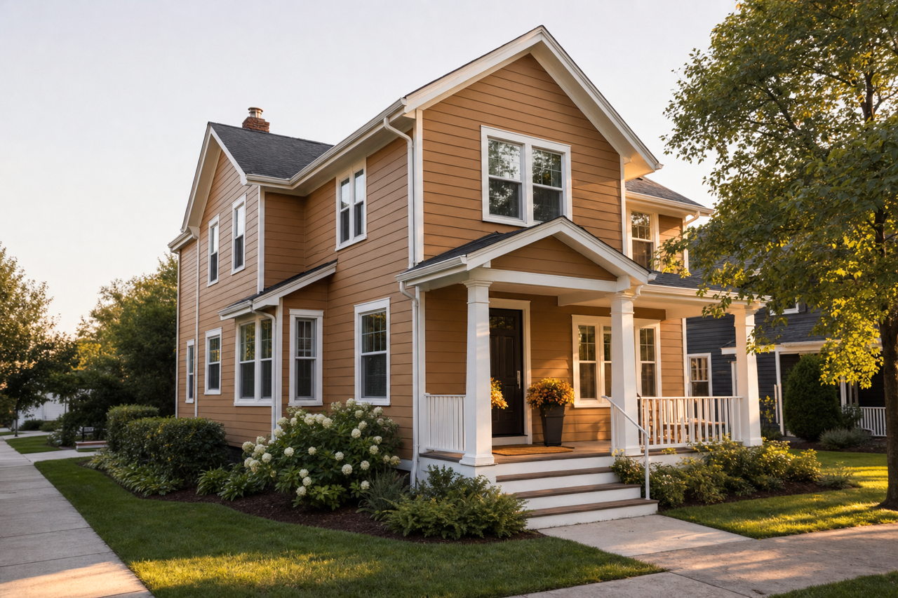Warm by Benjamin Moore on exterior