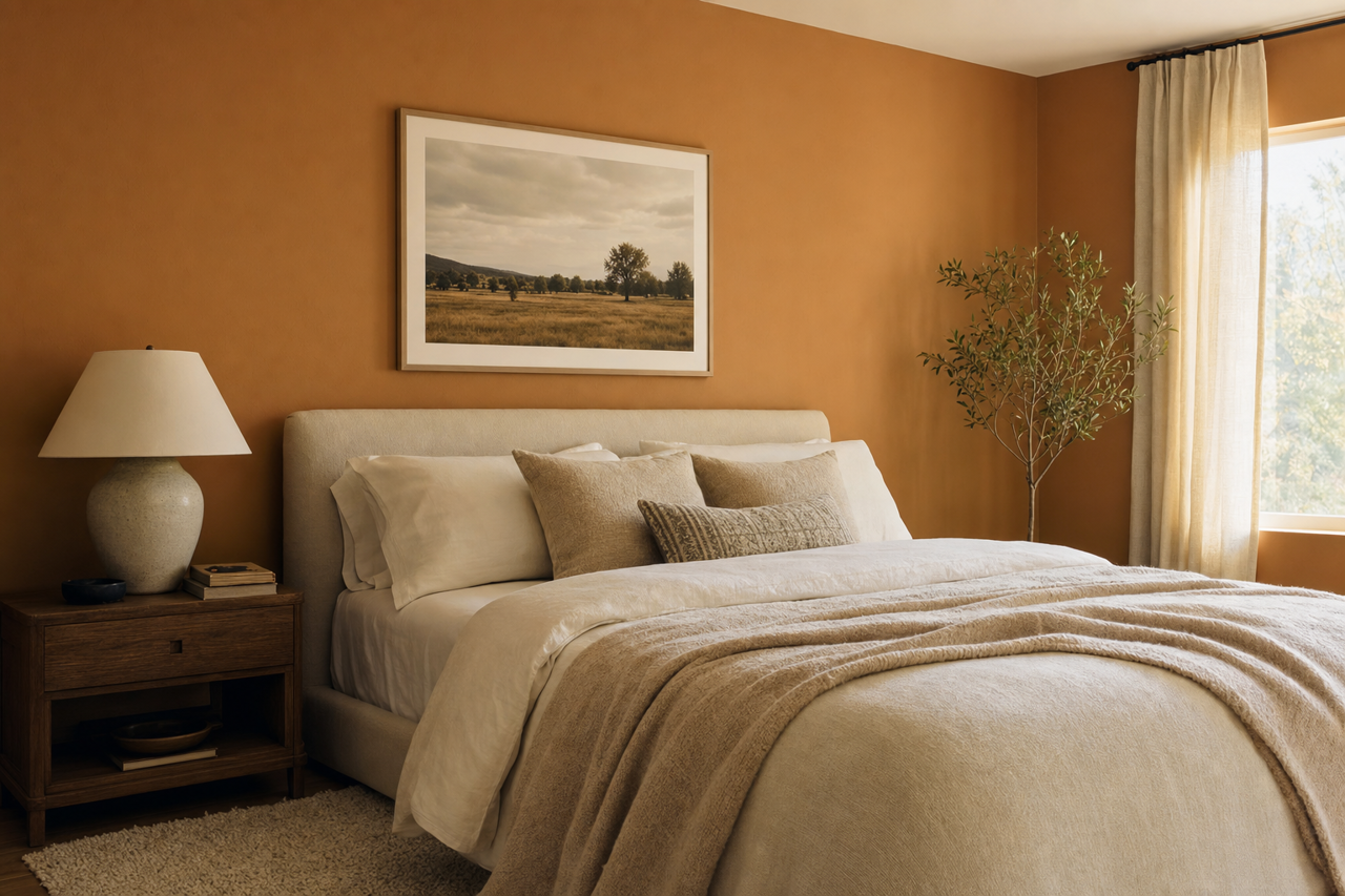 Warm by Benjamin Moore on interiors