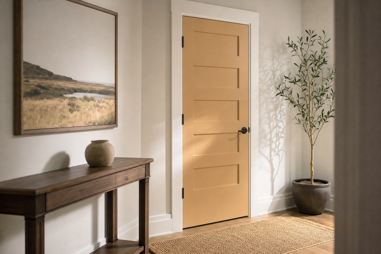 Peanut by Benjamin Moore on interior-doors