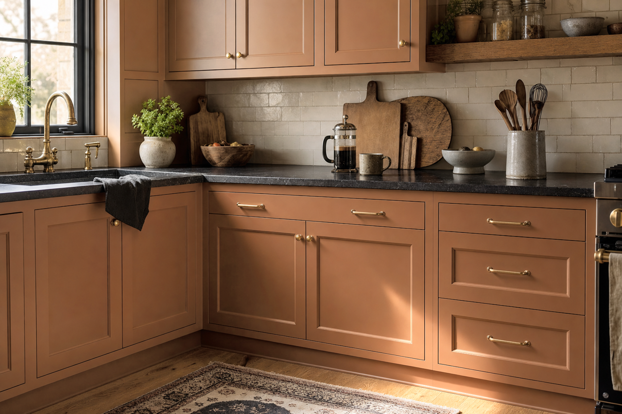Penny by Benjamin Moore on cabinets