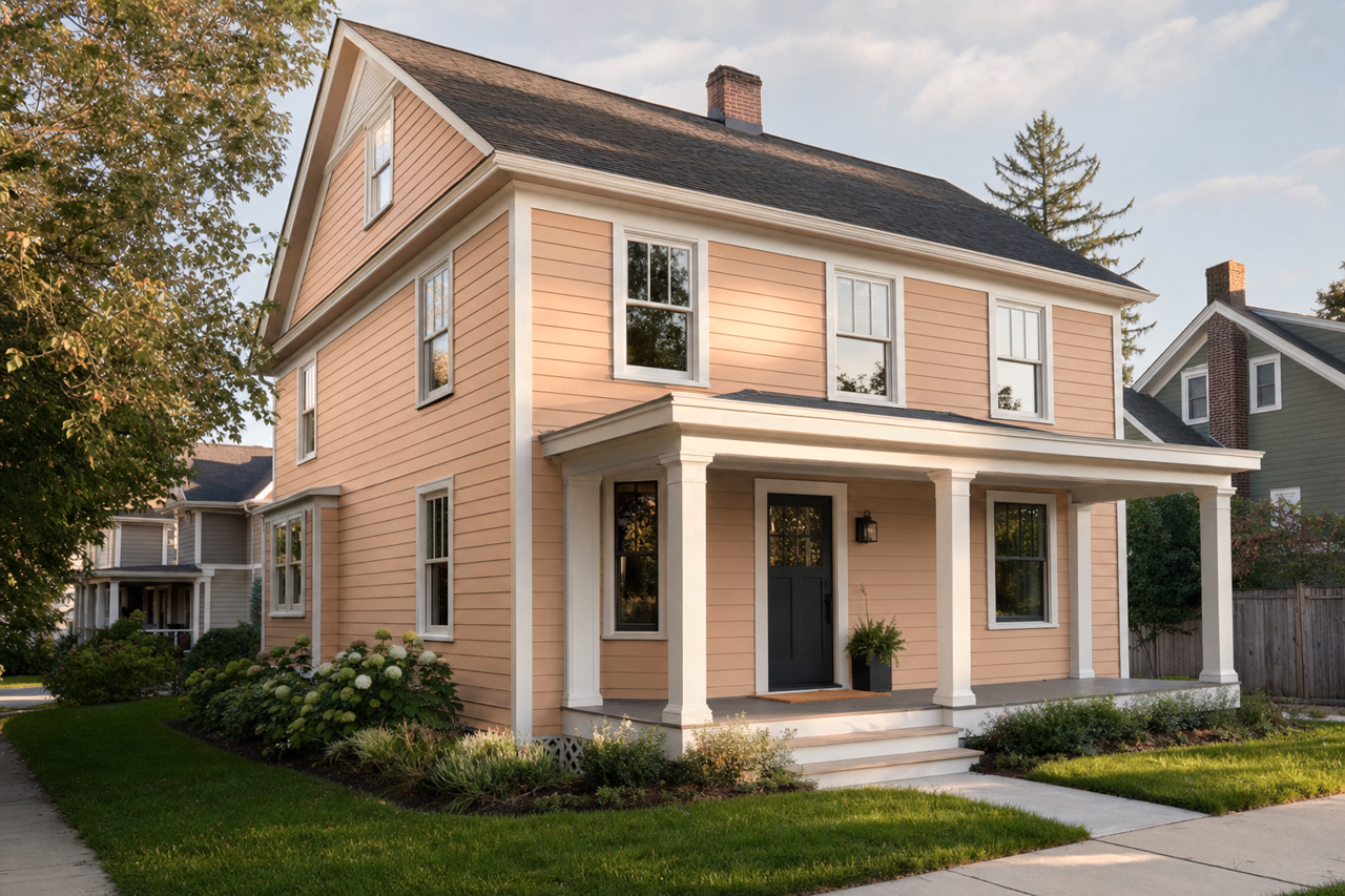 Metallic by Benjamin Moore on exterior