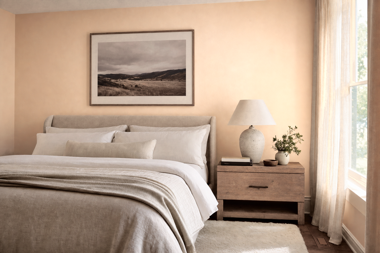 Burlap by Benjamin Moore on interiors