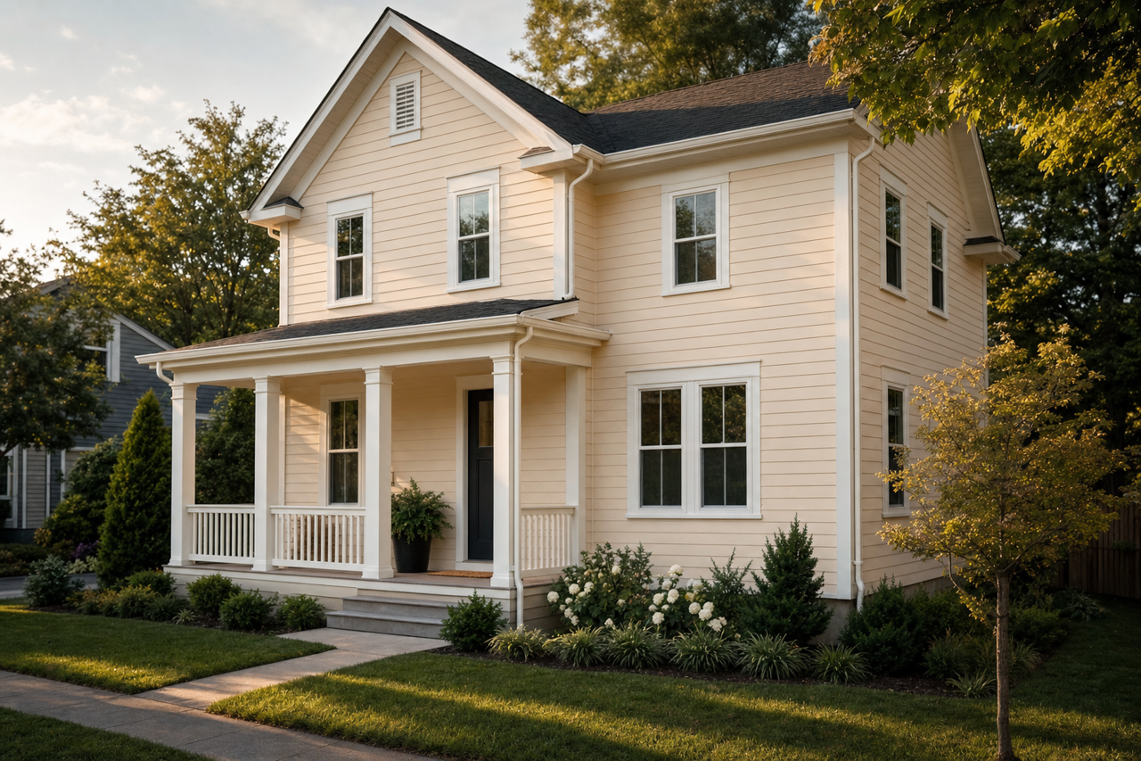 Latte by Benjamin Moore on exterior