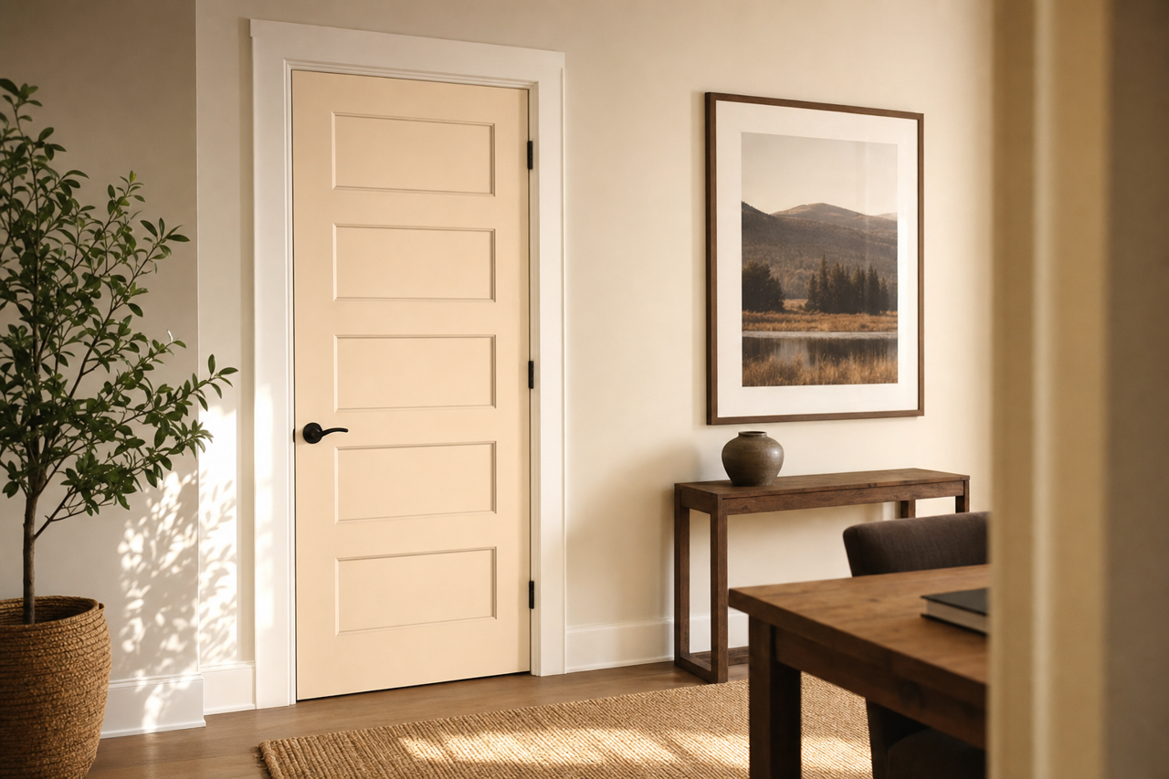 Latte by Benjamin Moore on interior-doors
