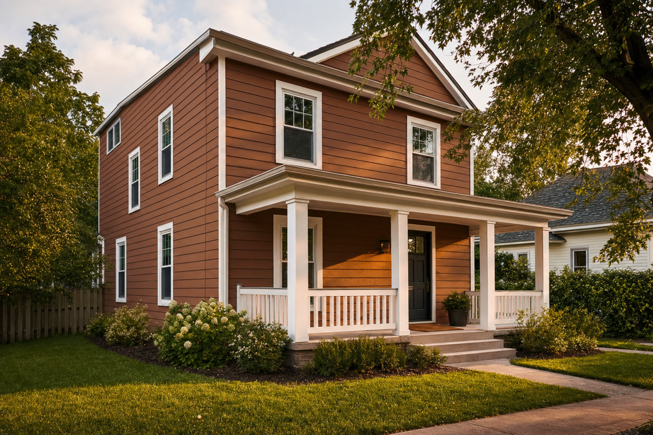 Saddle by Benjamin Moore on exterior