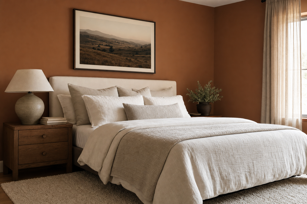Saddle by Benjamin Moore on interiors