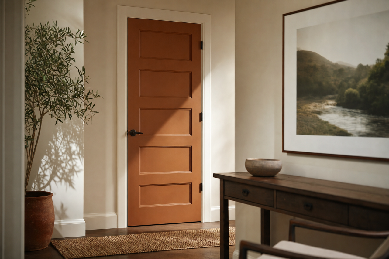 Marsh by Benjamin Moore on interior-doors