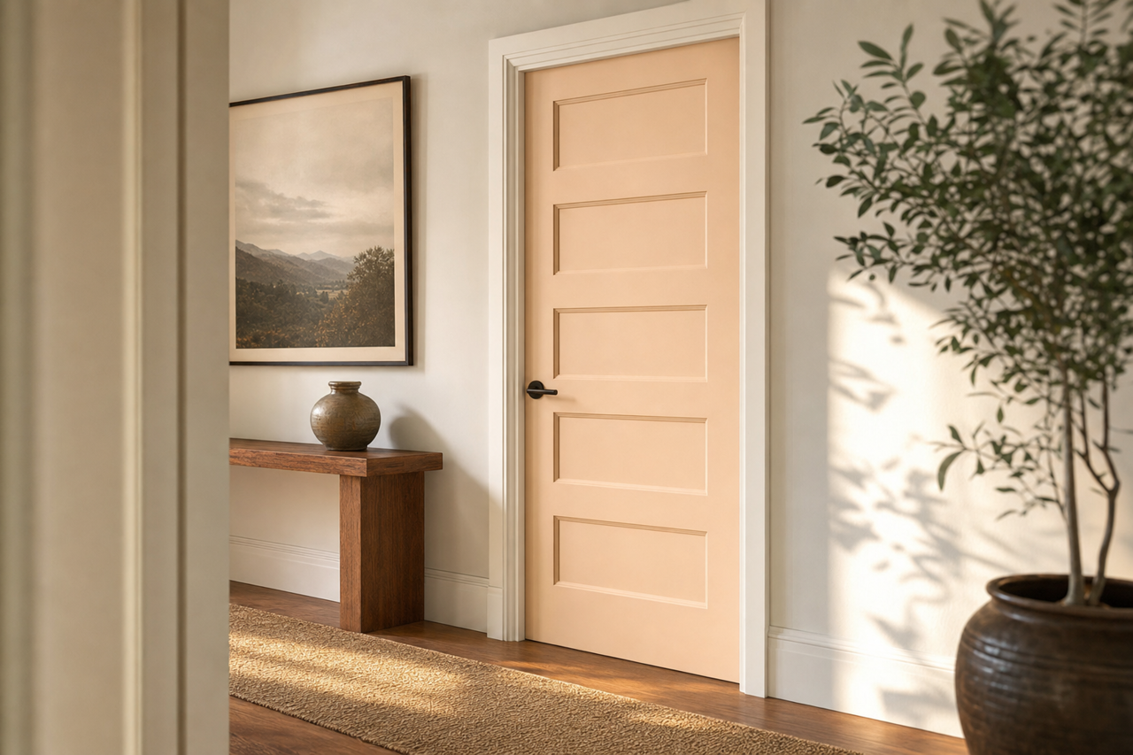 Soft by Benjamin Moore on interior-doors