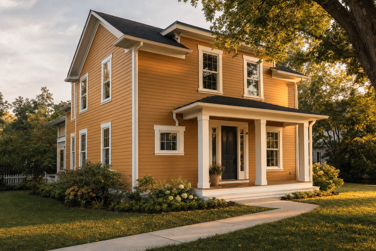 Camel by Benjamin Moore on exterior