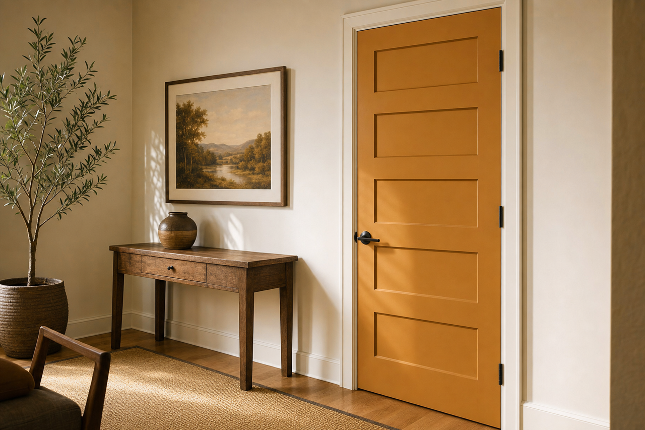 Camel by Benjamin Moore on interior-doors