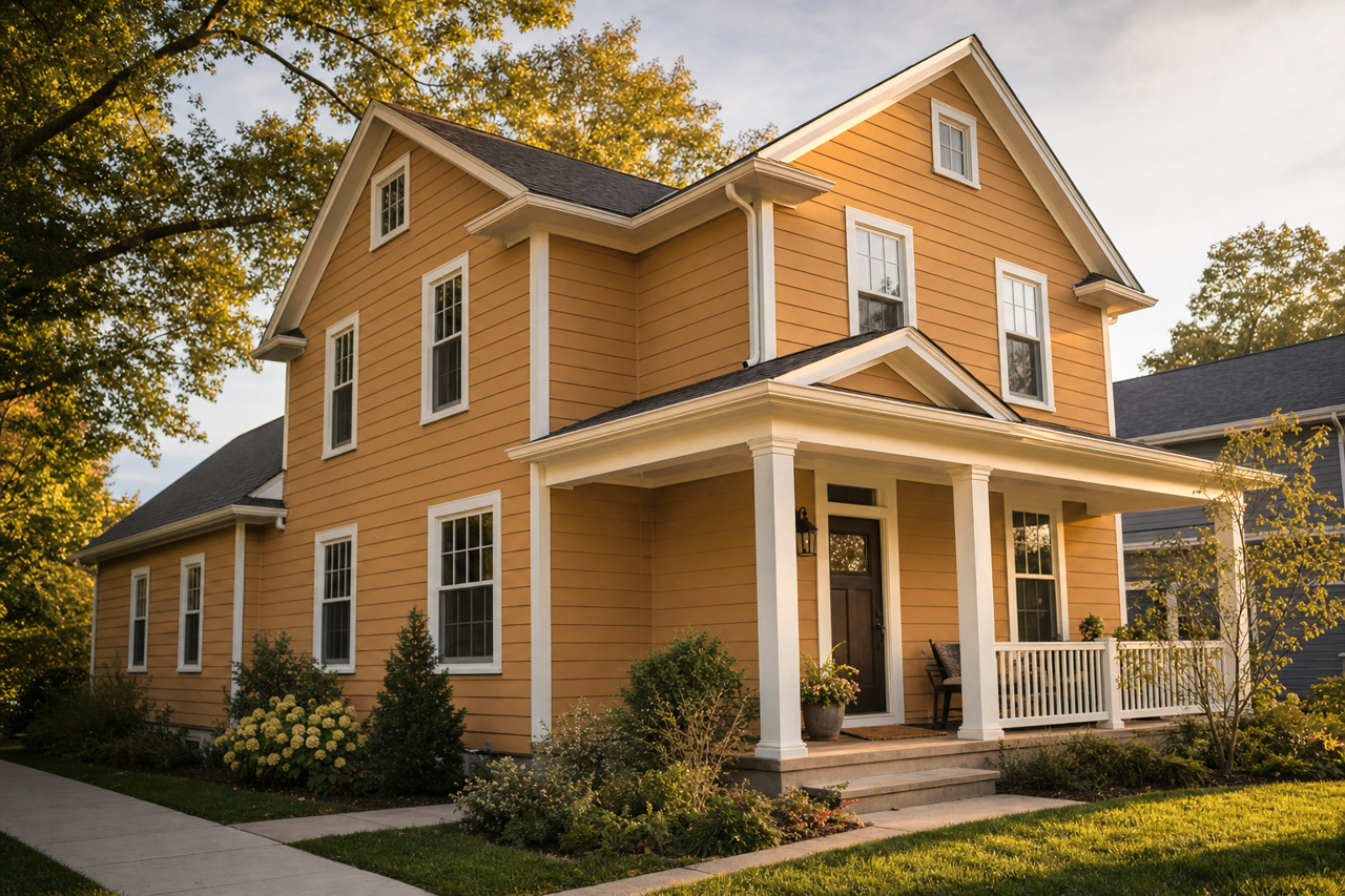 Golden by Benjamin Moore on exterior
