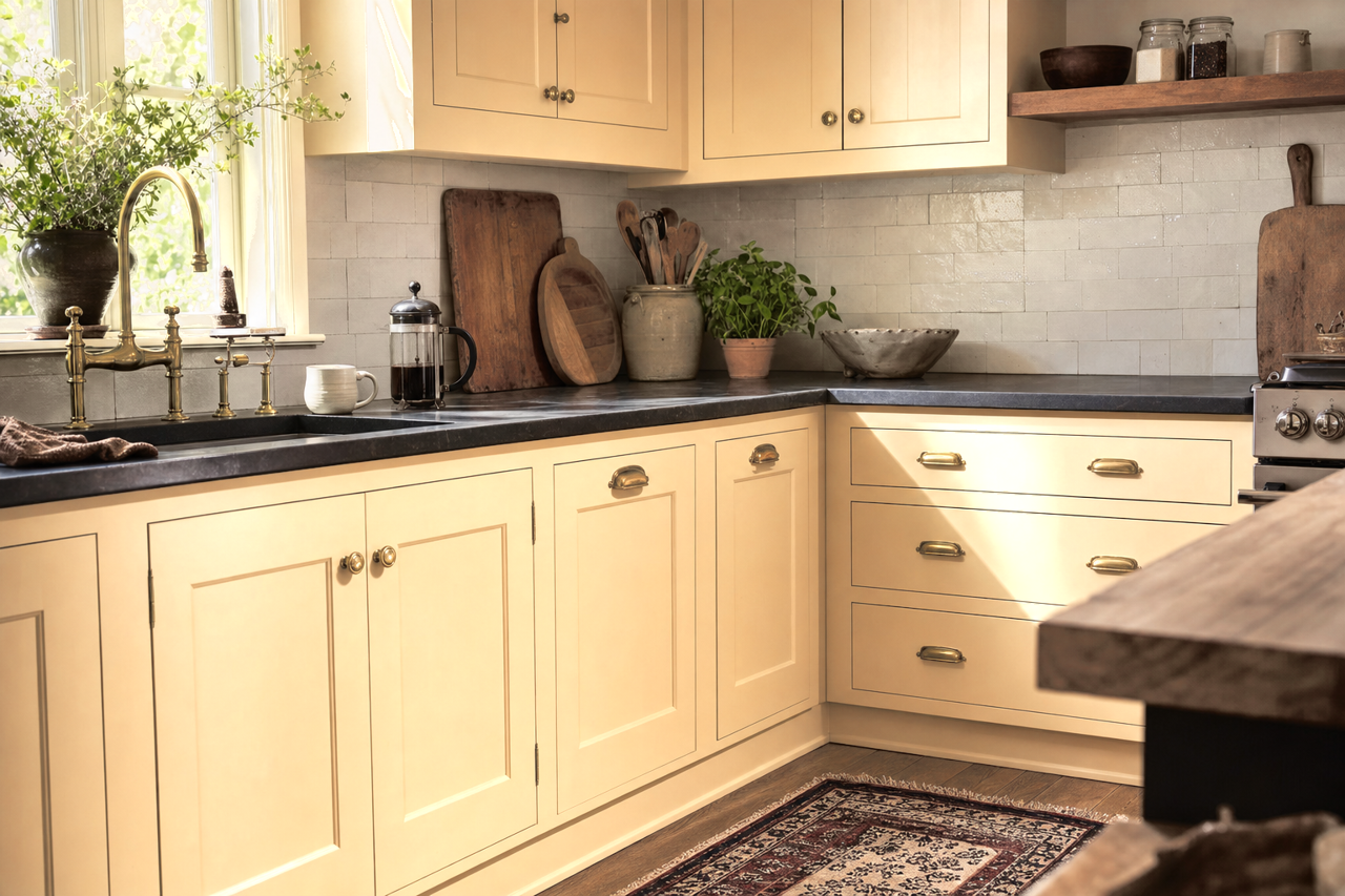 Natural by Benjamin Moore on cabinets