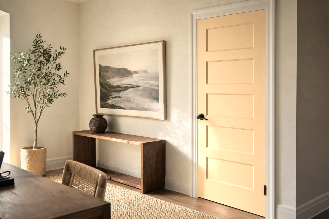Natural by Benjamin Moore on interior-doors