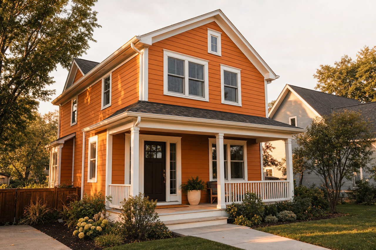 Caramel by Benjamin Moore on exterior