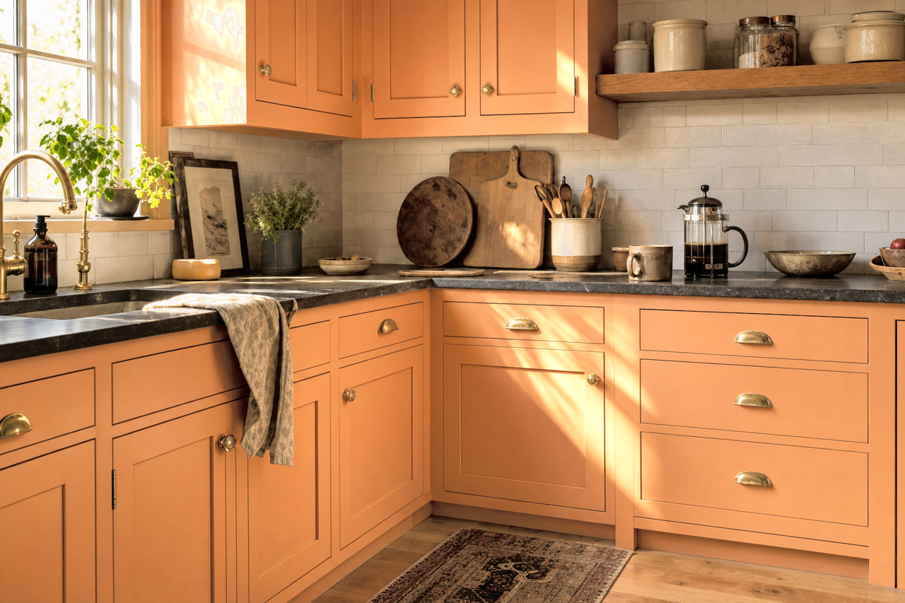Soft by Benjamin Moore on cabinets