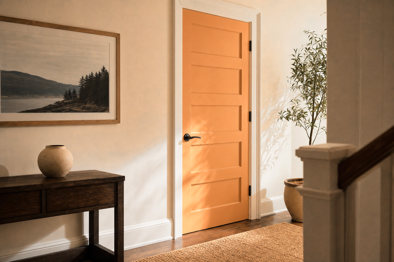 Soft by Benjamin Moore on interior-doors