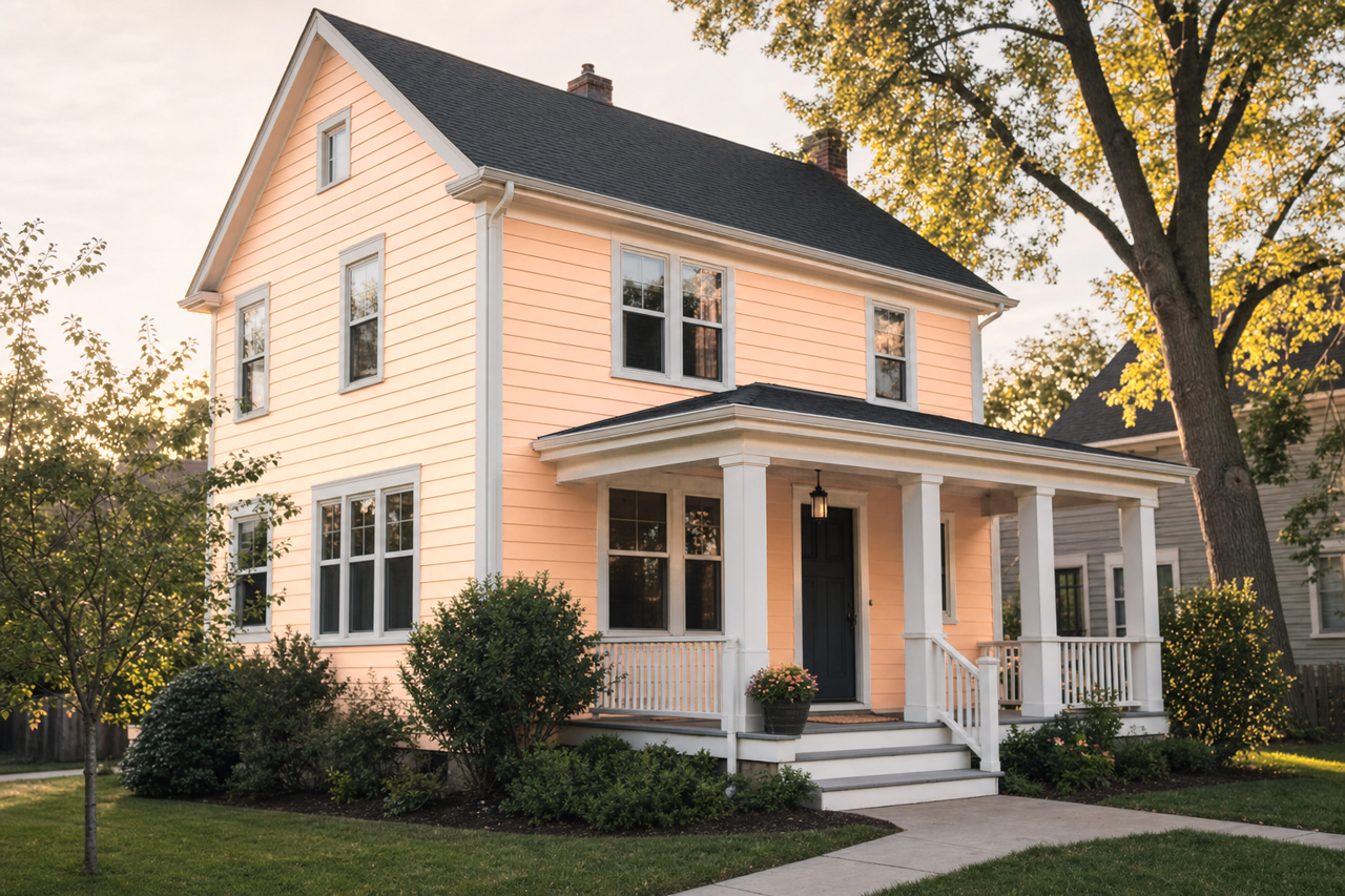 Creamy by Benjamin Moore on exterior