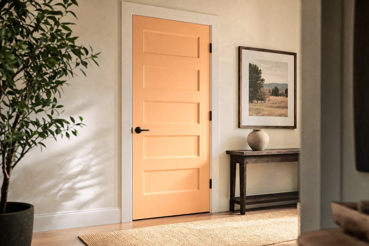 Creamy by Benjamin Moore on interior-doors