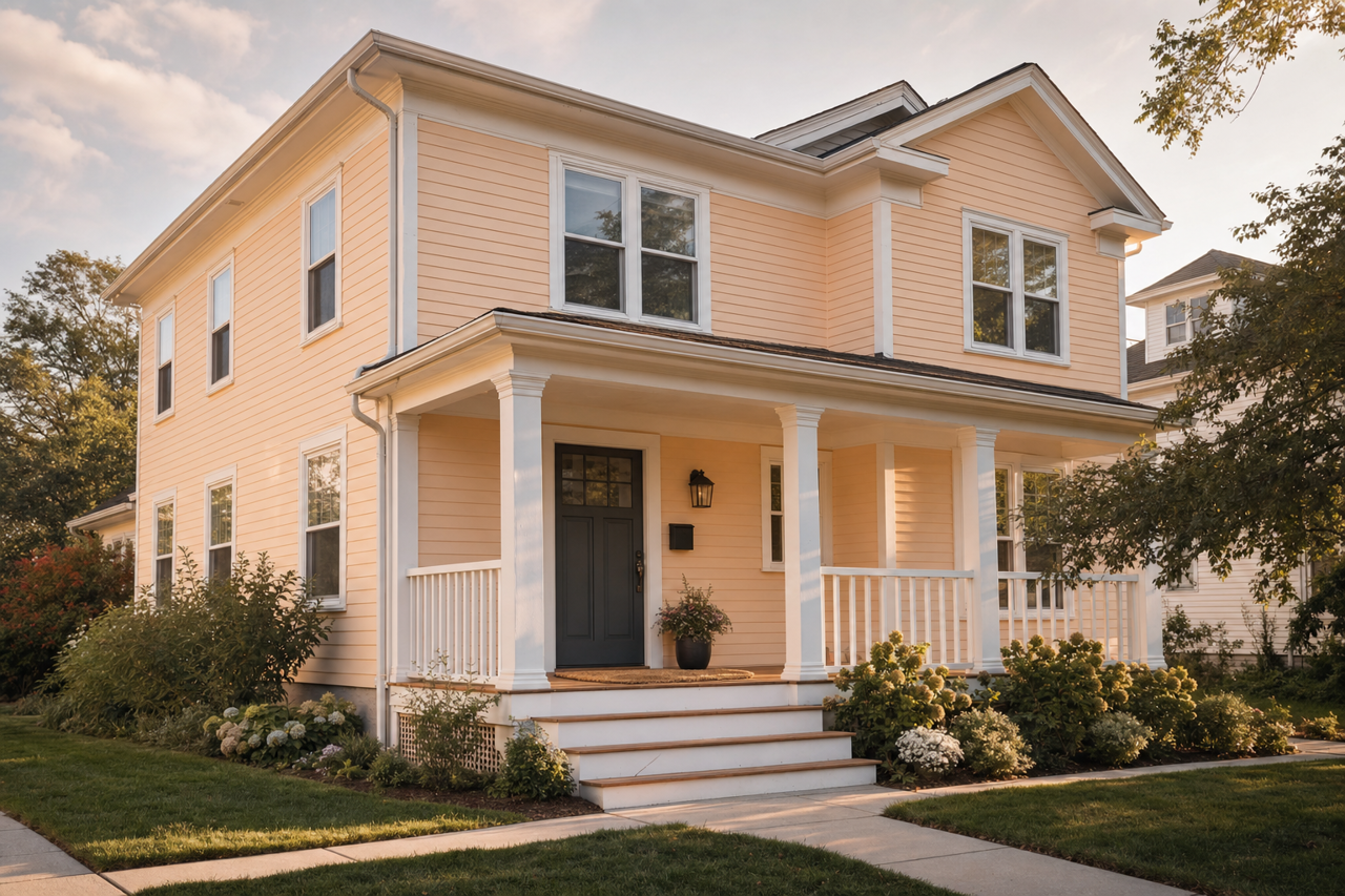 Pale by Benjamin Moore on exterior