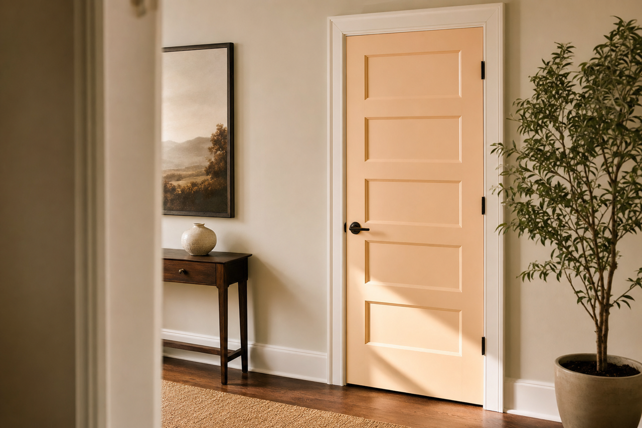 Pale by Benjamin Moore on interior-doors