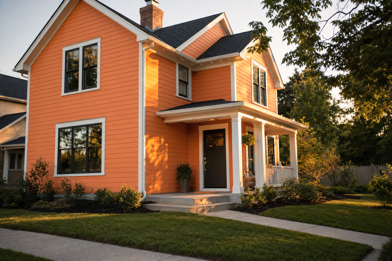 Pumpkin by Benjamin Moore on exterior