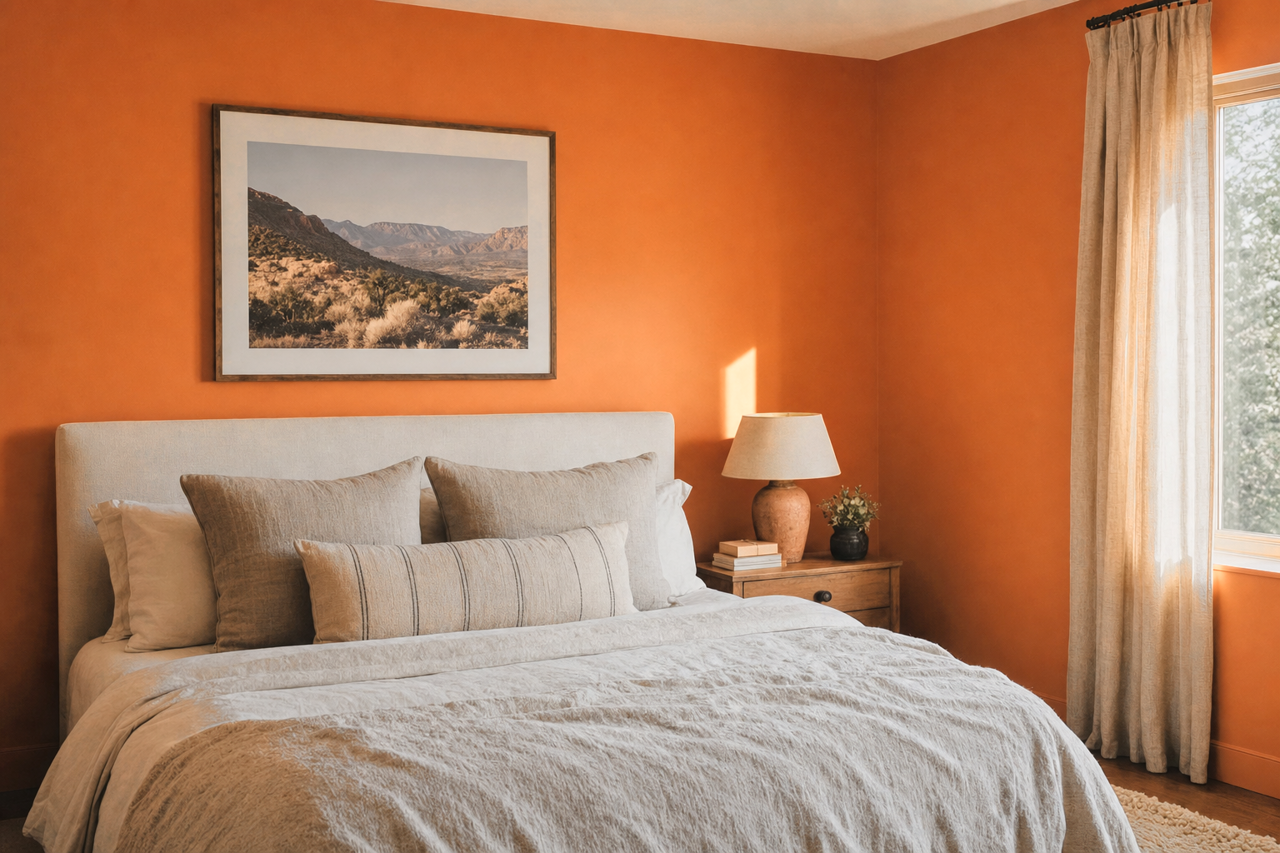 Pumpkin by Benjamin Moore on interiors