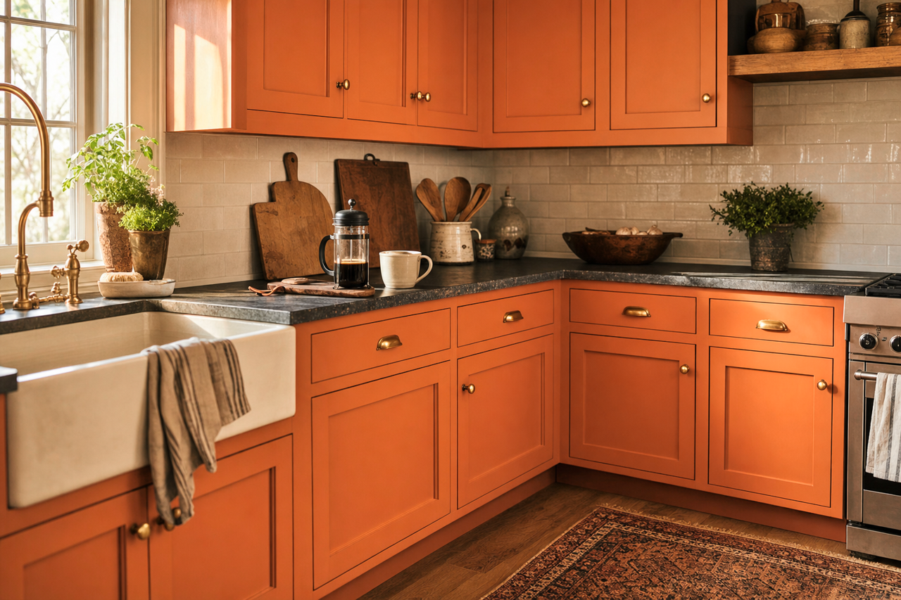 Fall by Benjamin Moore on cabinets