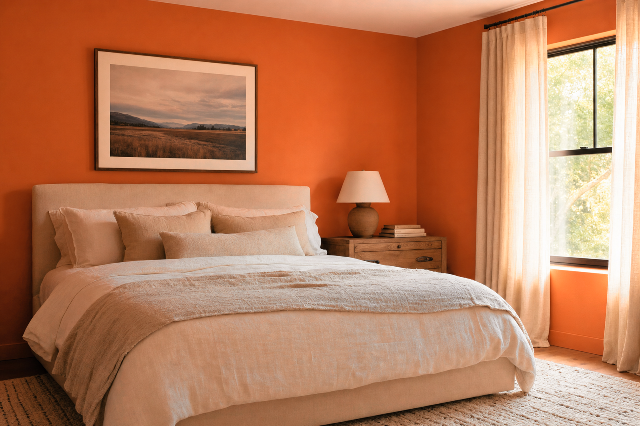 Pumpkin by Benjamin Moore on interiors
