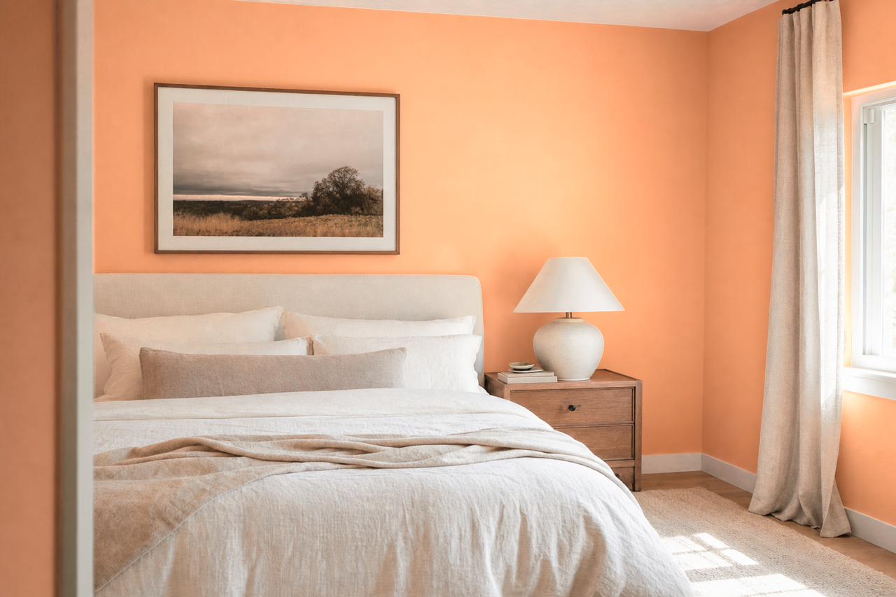 Peachland by Benjamin Moore on interiors