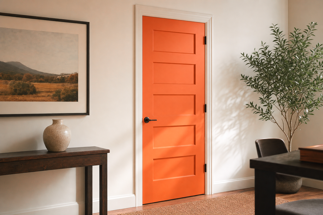 Oriole by Benjamin Moore on interior-doors