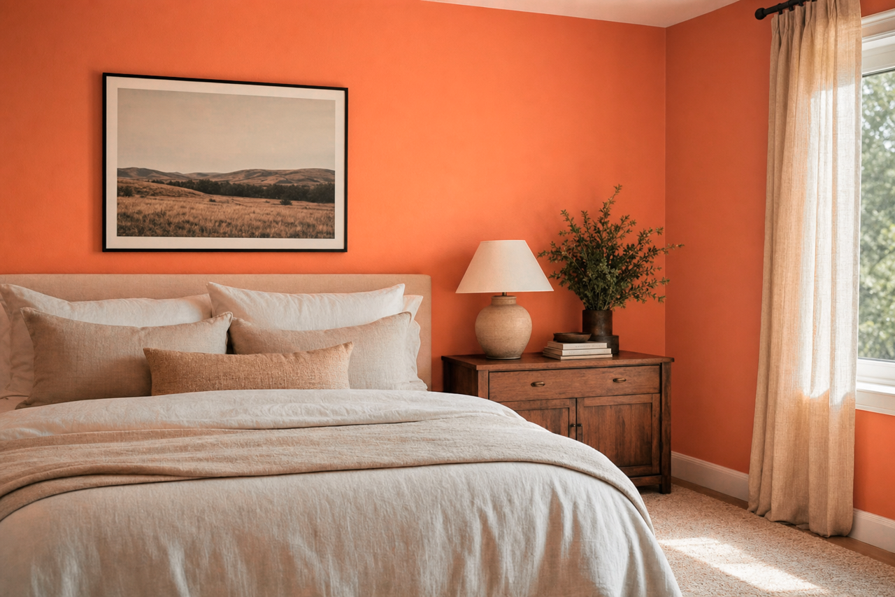 Oriole by Benjamin Moore on interiors