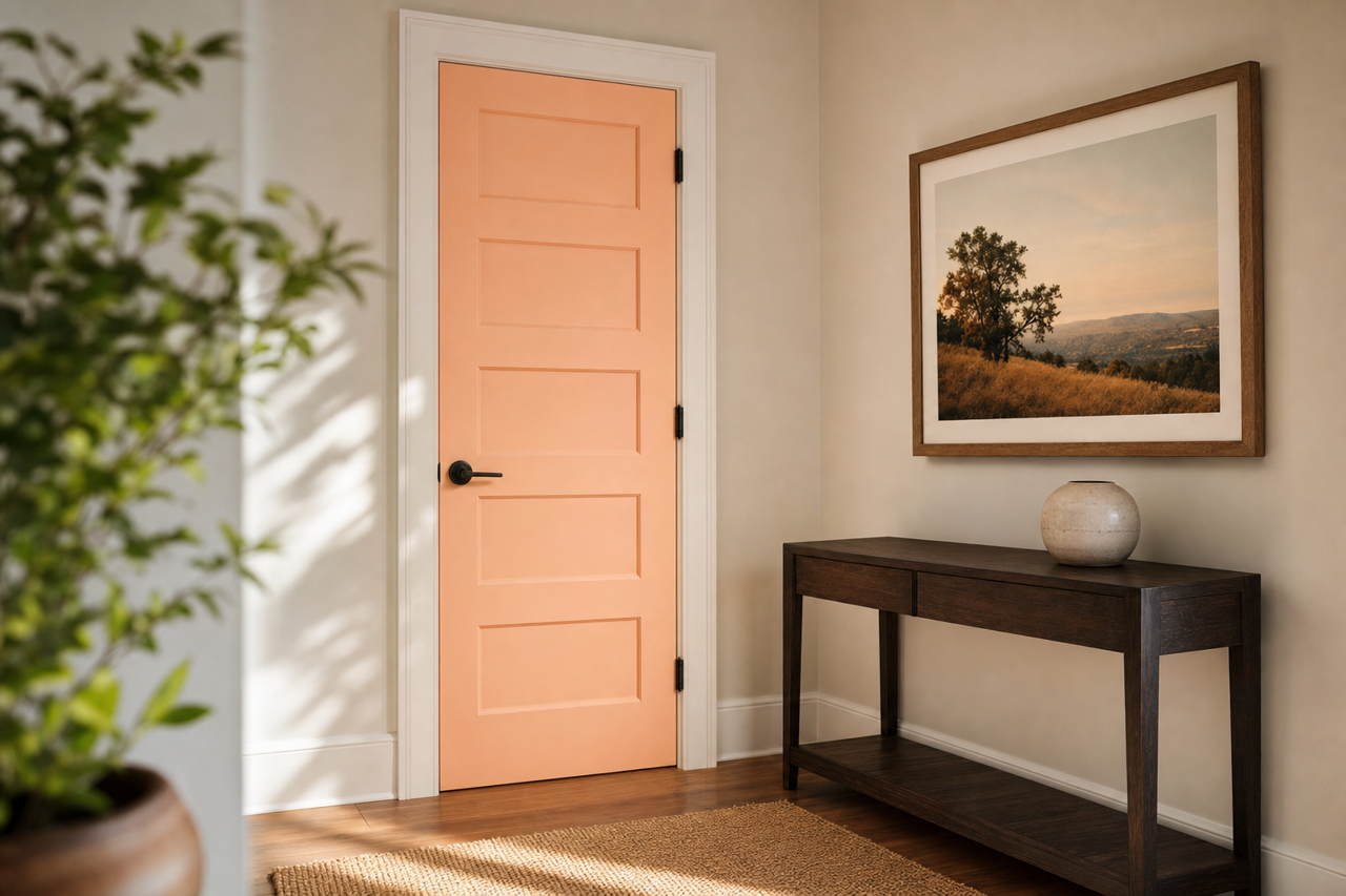 Malibu by Benjamin Moore on interior-doors