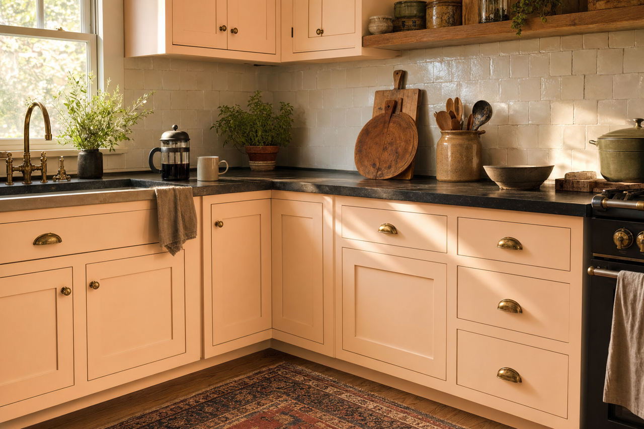 Sun by Benjamin Moore on cabinets
