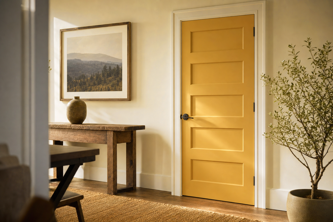 Antique Bronze by Benjamin Moore on interior-doors